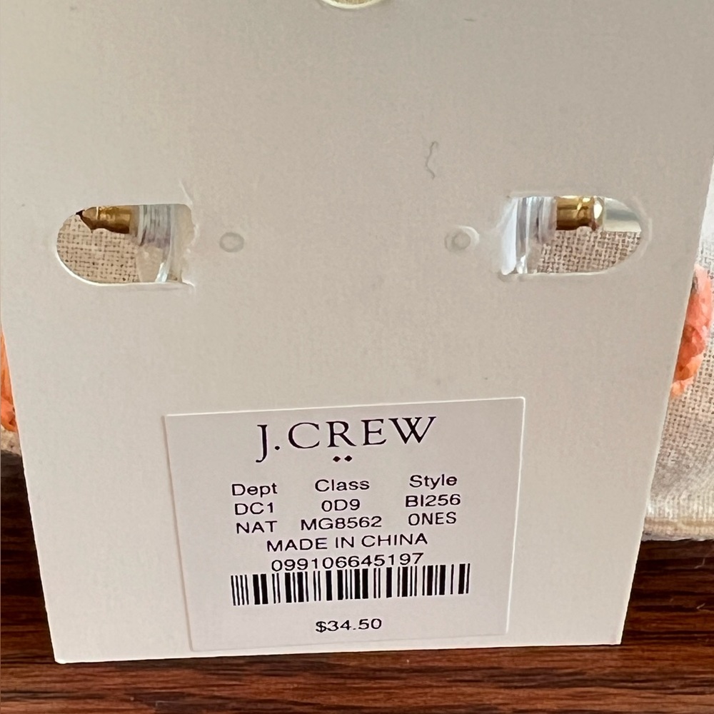 J.Crew Raffia Hoop Earrings - Picture 4 of 4